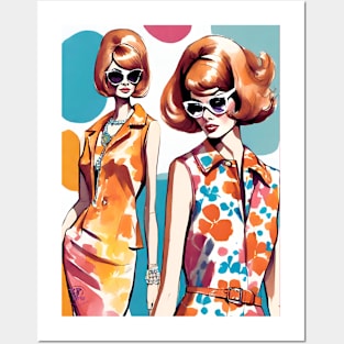 Vintage fashion divas Posters and Art